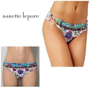 Nanette Lepore floral bikini bottoms. NWT